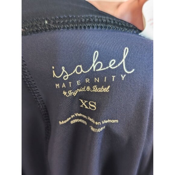 Isabel Maternity By Ingrid & Isabel XS Navy & Black Panel Leggings - Picture 5 of 5
